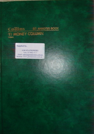 Collins 13082 61 11 Money Column Analysis Book 84 leaf A4